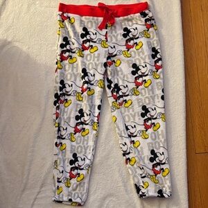 Disney Mickey Mouse Pajama Bottoms - ADULT. Red, Yellow, Black, and Gray